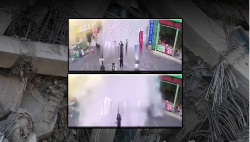 Gökdelenden taşan havuz suyu yayaları sürükledi: Myanmar'da 7,7 şiddetinde deprem