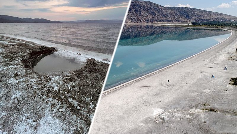 Salda Gölü can çekişiyor: 3 ayda 20 metre çekildi