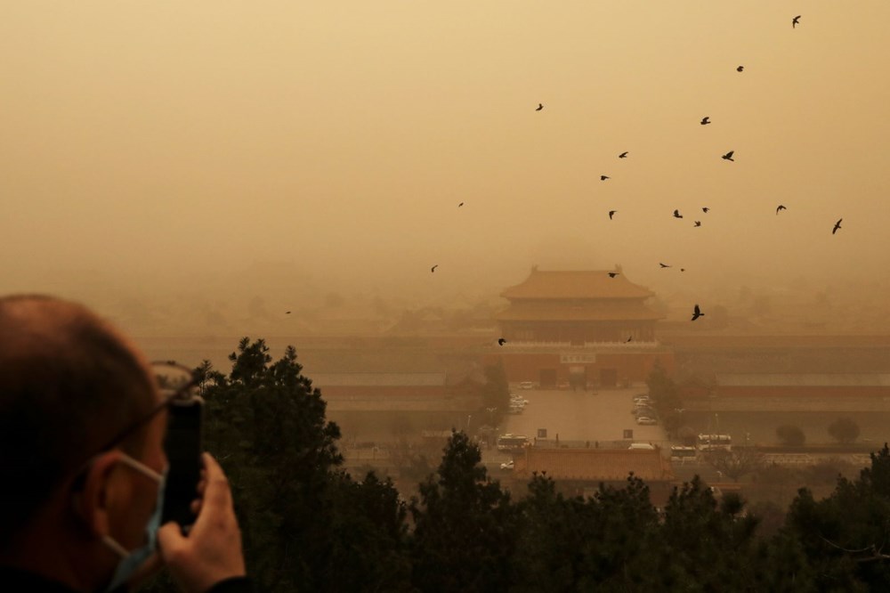 Çin’in başkenti Pekin’de son 10 yılın en büyük kum fırtınası - 5