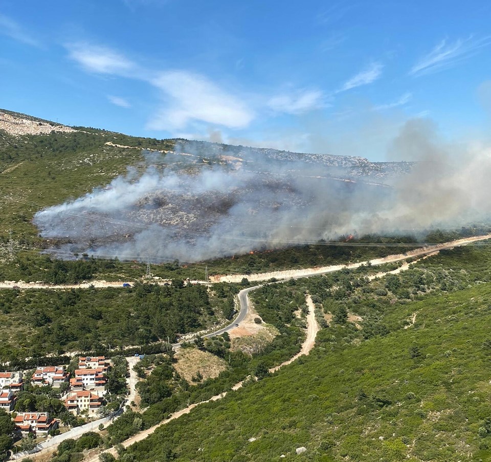 İzmir'de iki noktada çıkan orman yangınları kontrol altında - 1