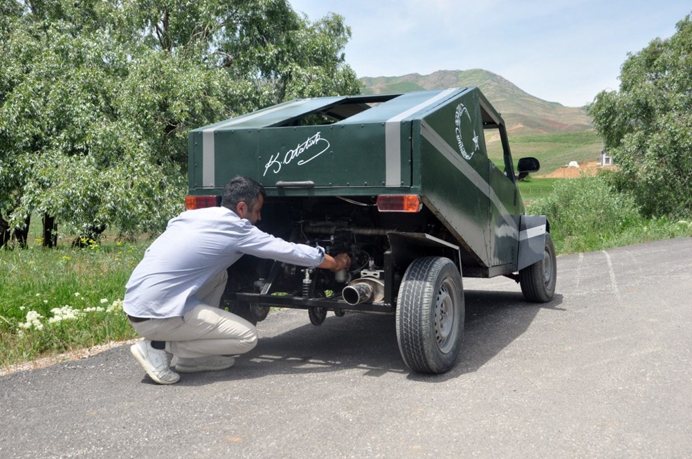 Yüksekovalı çoban 20 litre benzinle 150 kilometre giden ‘Hummer’ tarzı araba yaptı - 10