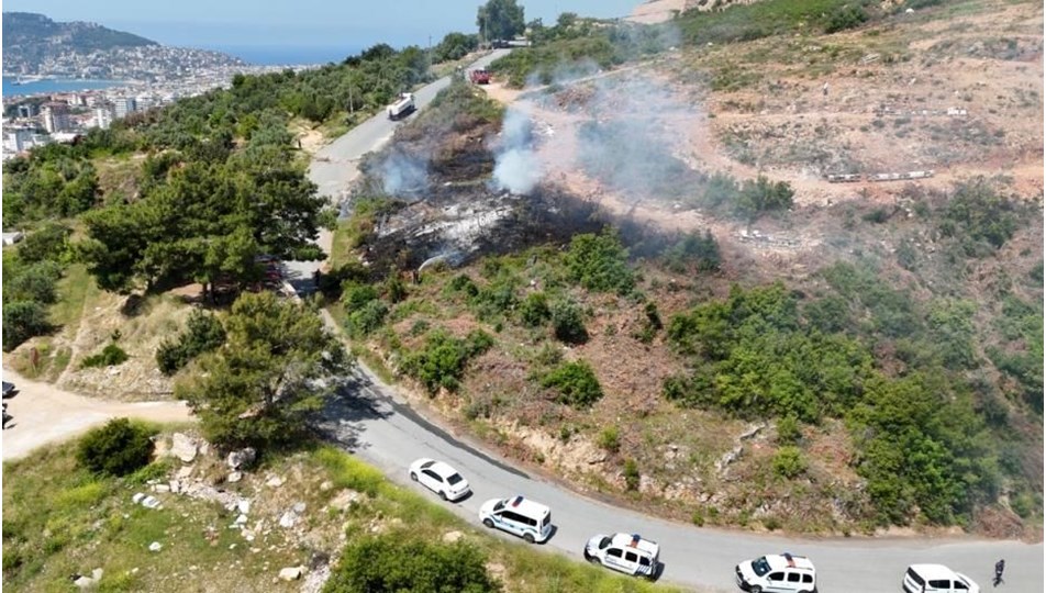 Alanya'da makilik yangını