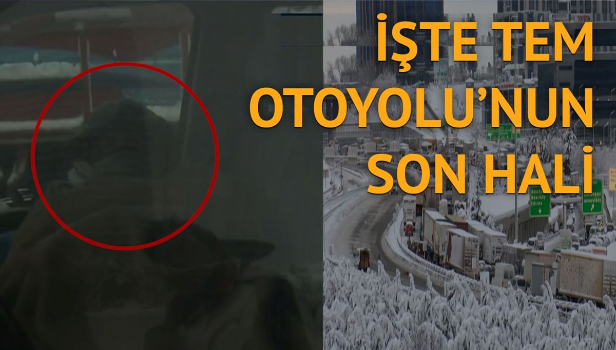 Mahsur kalan sürücüler araçlarında uyudu