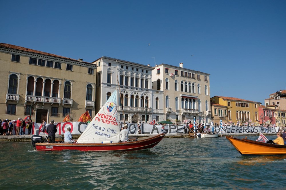 Venedik'te "turist istemiyoruz" protestosu - 4