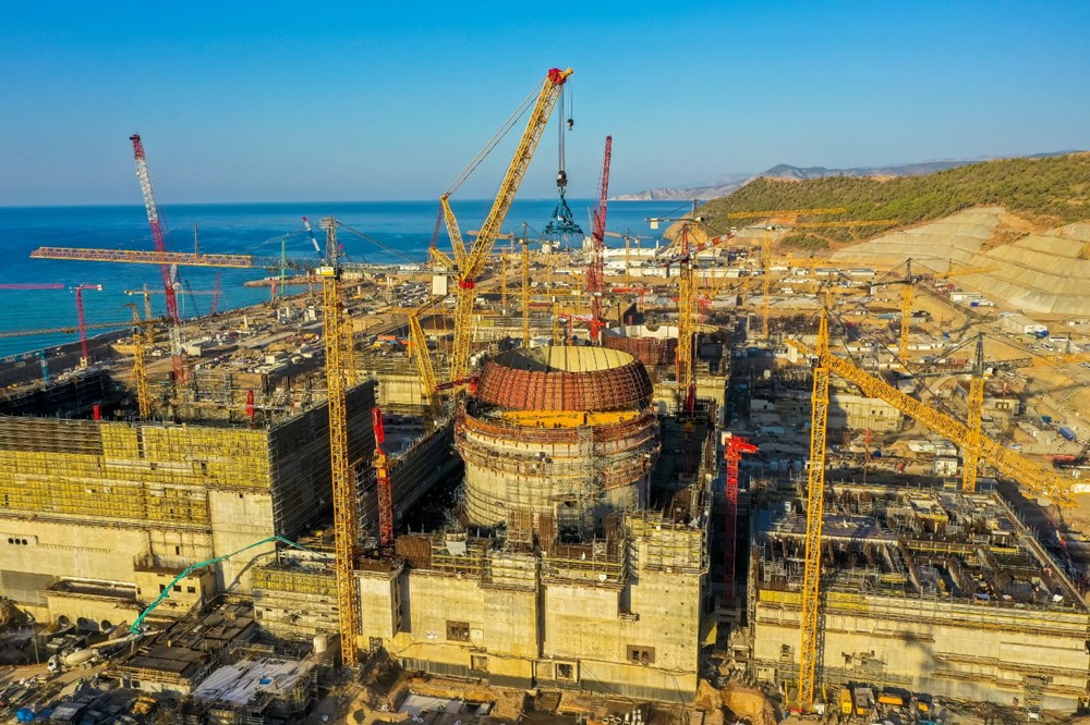 Akkuyu'nun 1'inci ünitesinde iç koruma kabuğu tamamlanıyor - 1