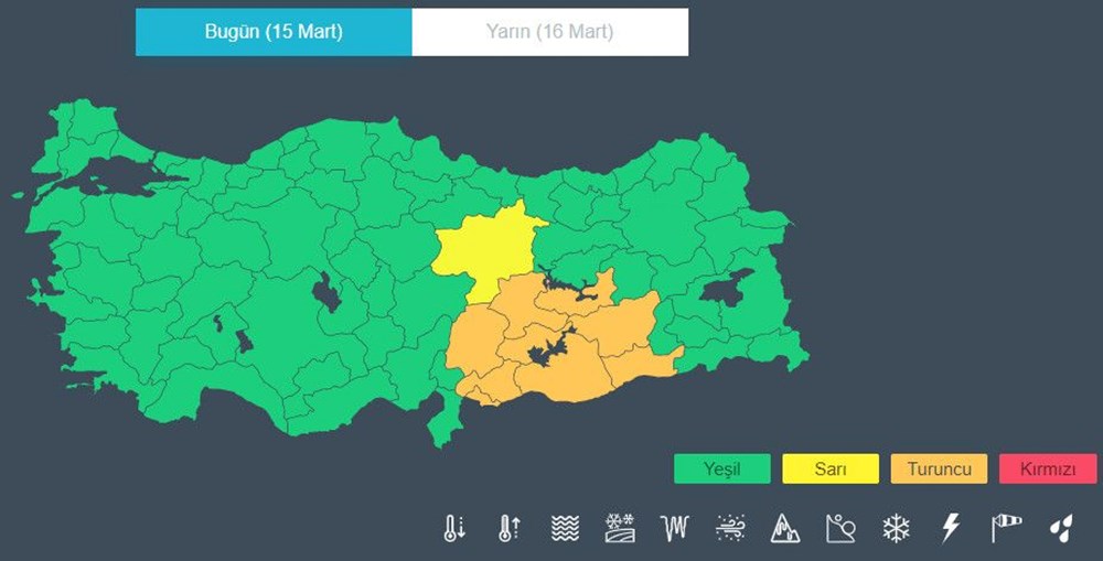 Meteoroloji'den deprem bölgesine turuncu kodlu uyarı (Bugün hava nasıl olacak?) - 3