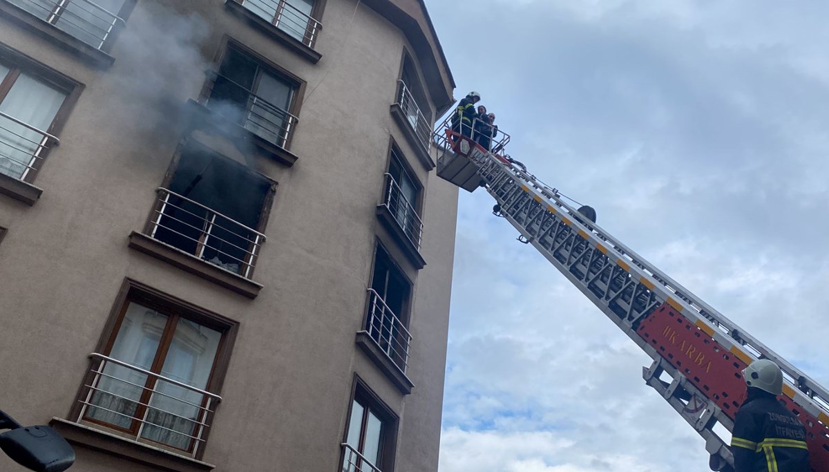 5 katlı binada yangın paniği: 15 öğrenci hastanelik oldu