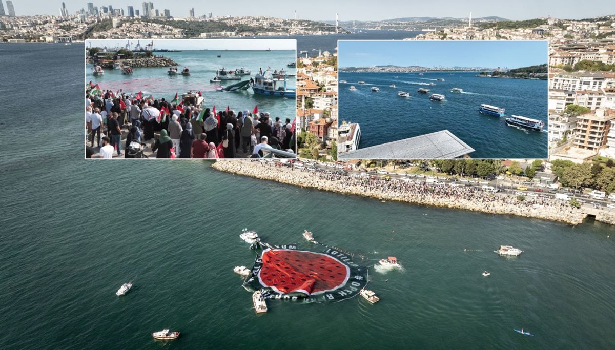 İstanbul Boğazı'nda Gazze eylemi