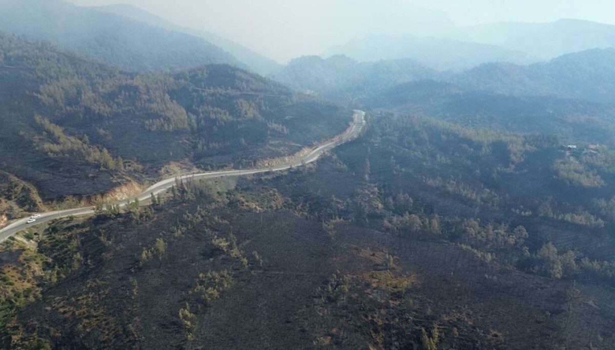 Köyceğiz'deki tahribat havadan görüntülendi