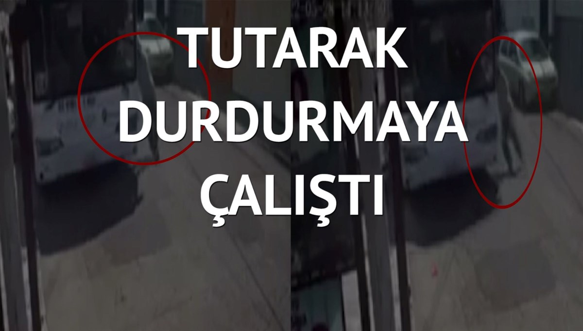 El frenini çekmeyi unuttuğu otobüsün peşinden koştu