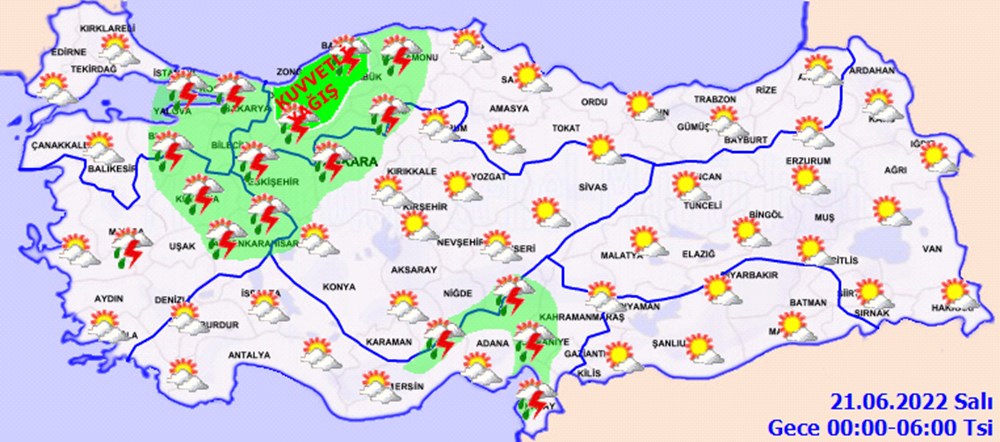 Meteoroloji uyardı: Gök gürültülü sağanaklara dikkat! (20 Haziran 2022 hava durumu) - 11