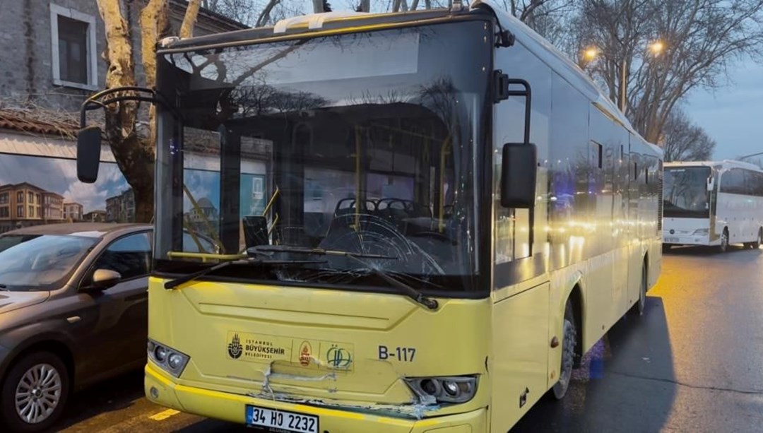 Şişli'de halk otobüsü cipe çarptı: 2 yaralı