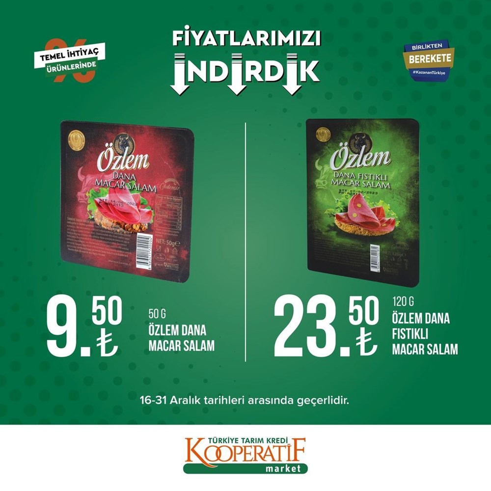 Tarım Kredi Kooperatif Market yeni indirimli ürünler listesini yayınladı (16-31 Aralık güncel indirimli ürünler kataloğu) - 18