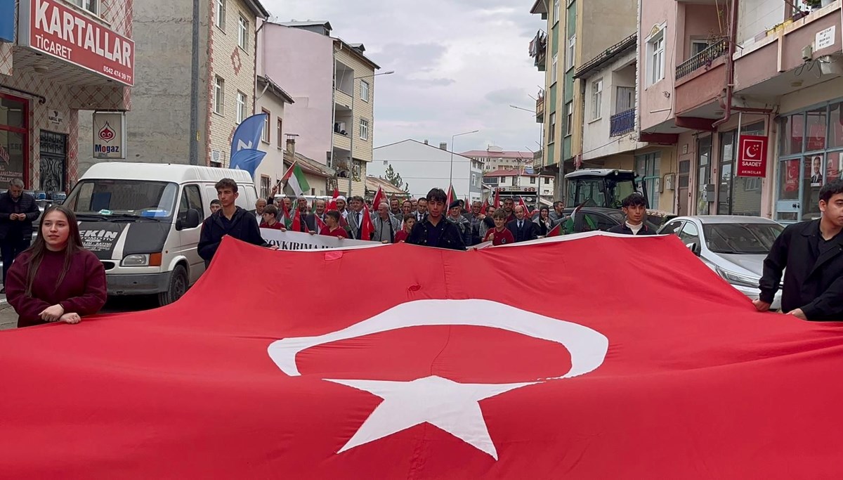 Sivas'ta Filistin'e destek yürüyüşü düzenlendi