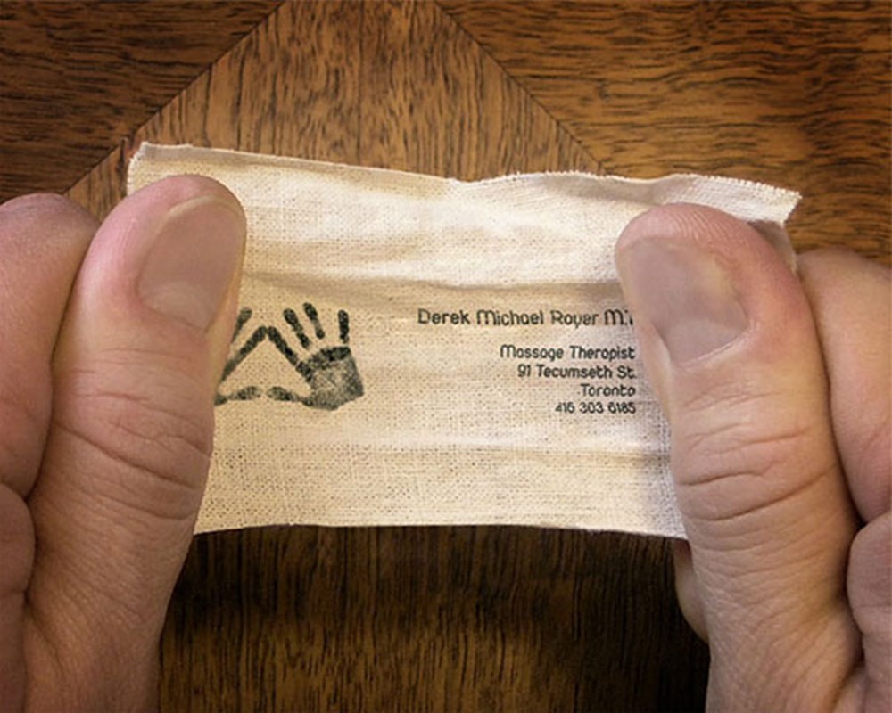 Необычные визитки массажиста