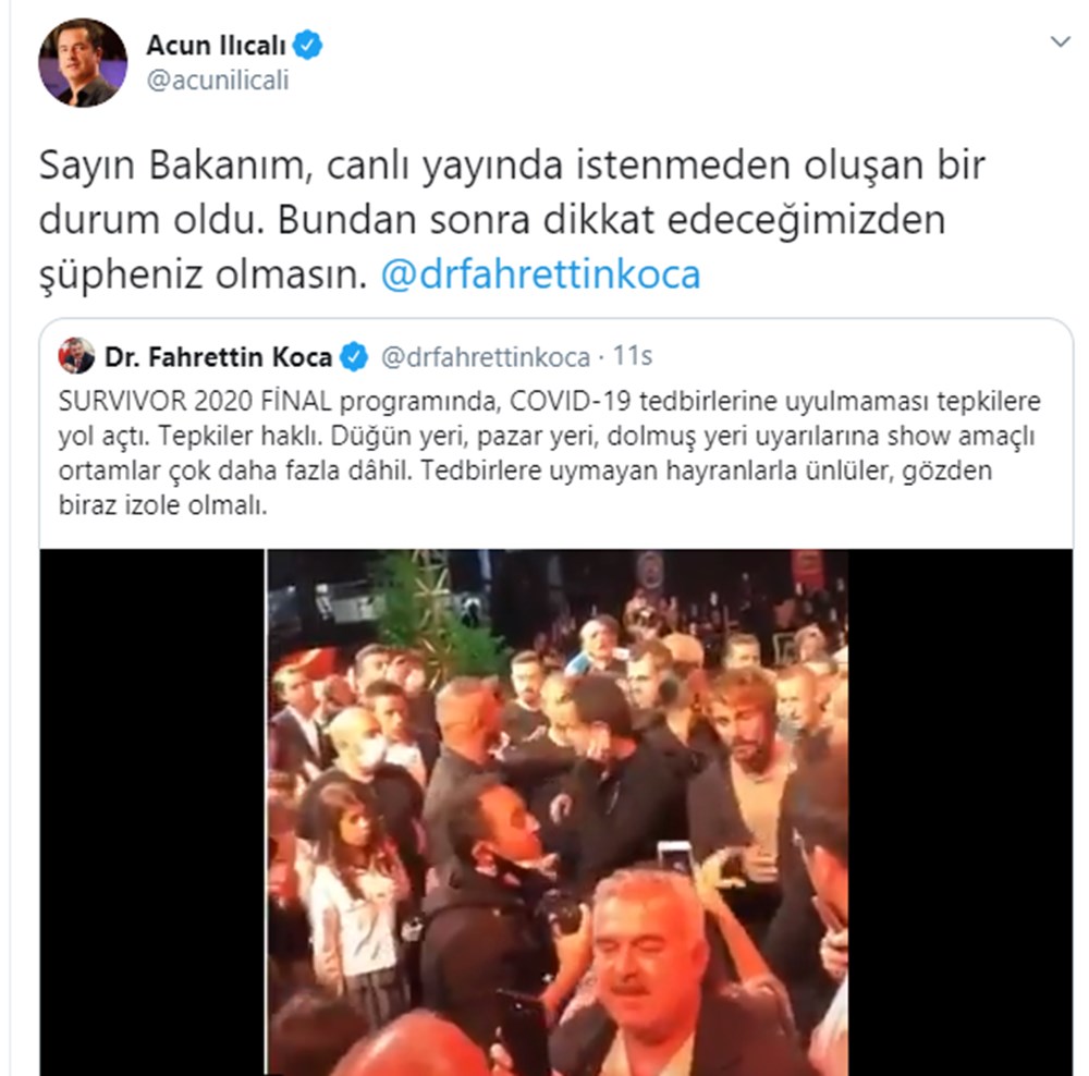 Sağlık Bakanı Fahrettin Koca'nın uyarısına Acun Ilıcalı'dan yanıt - 4