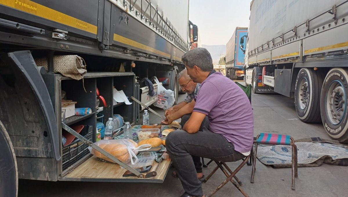 TIR şoförlerinin zorlu anları