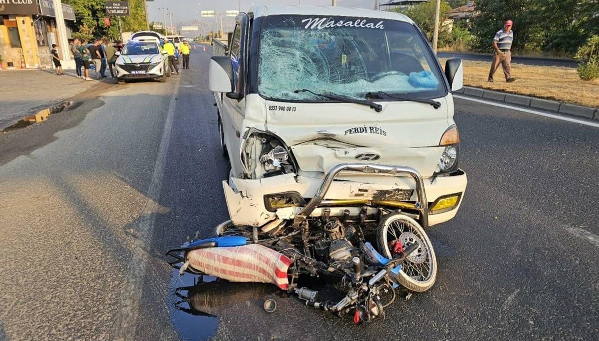 Motosikletin sürücüsü öldü