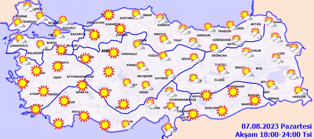 Yeni haftada hava nasıl olacak? | 7 Ağustos 2023 hava durumu - 5