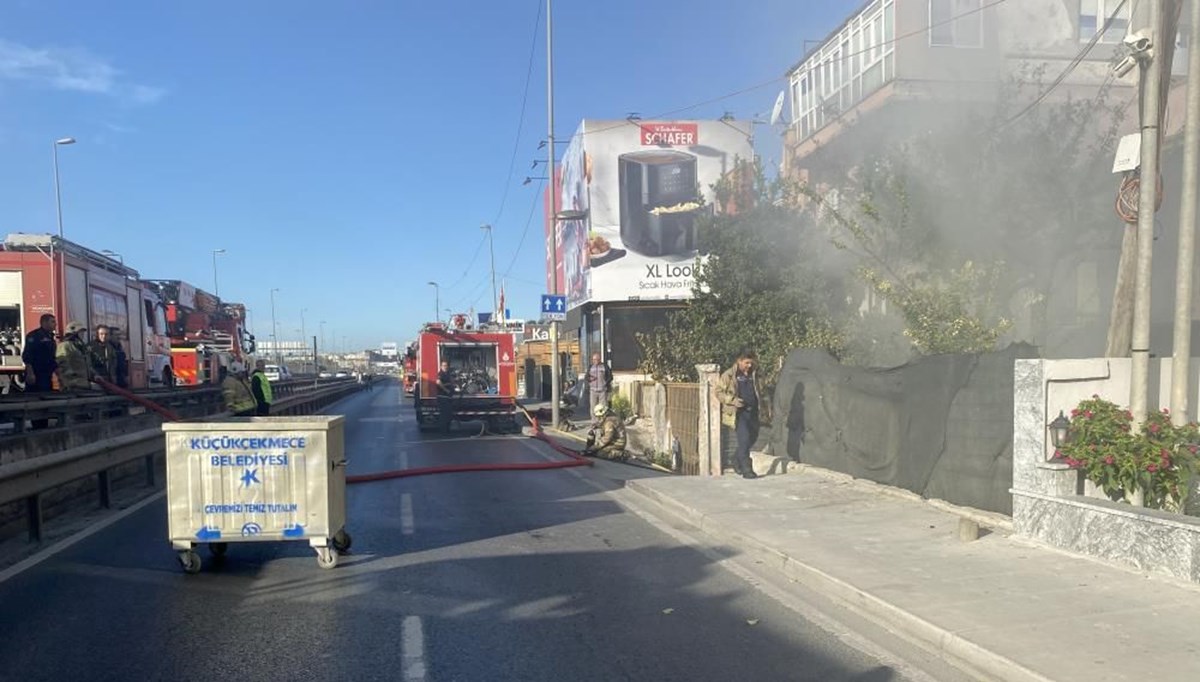 Metruk binada yangın çıktı, D-100’de trafik kilitlendi Metruk binada yangın çıktı, D-100’de trafik kilitlendi