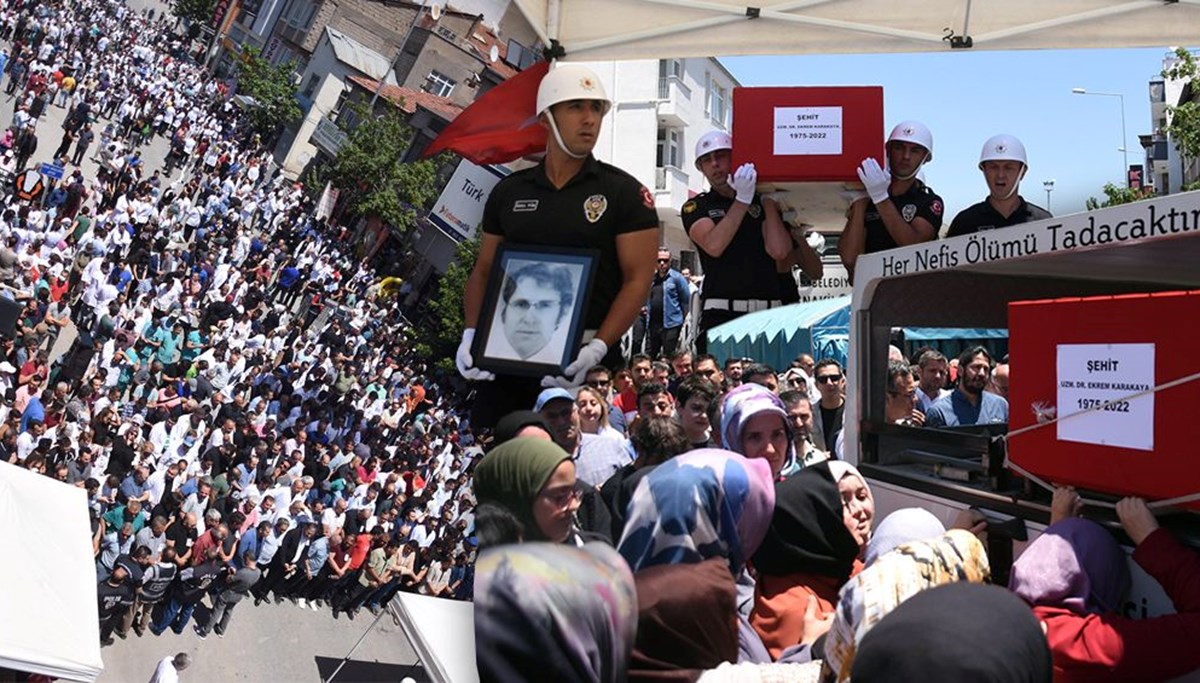 Hastanede öldürülen doktor Ekrem Karakaya'ya veda Hastanede öldürülen doktor Ekrem Karakaya'ya veda