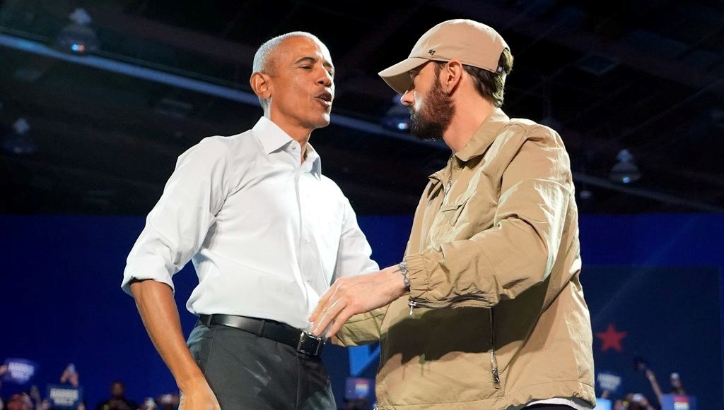 Eminem, Harris'e destek verdi: Obama rap yaptı