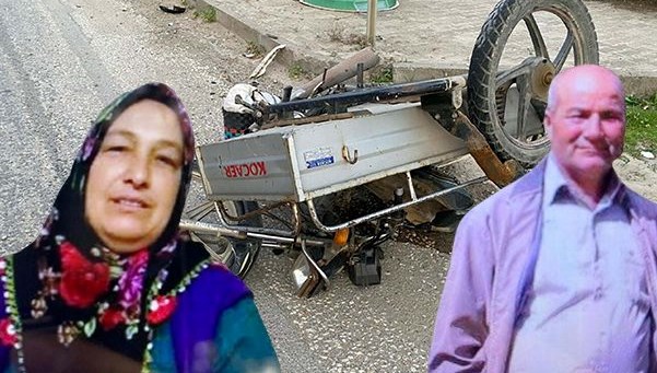 Motosikletin sürücüsü ile yanındaki eşi öldü