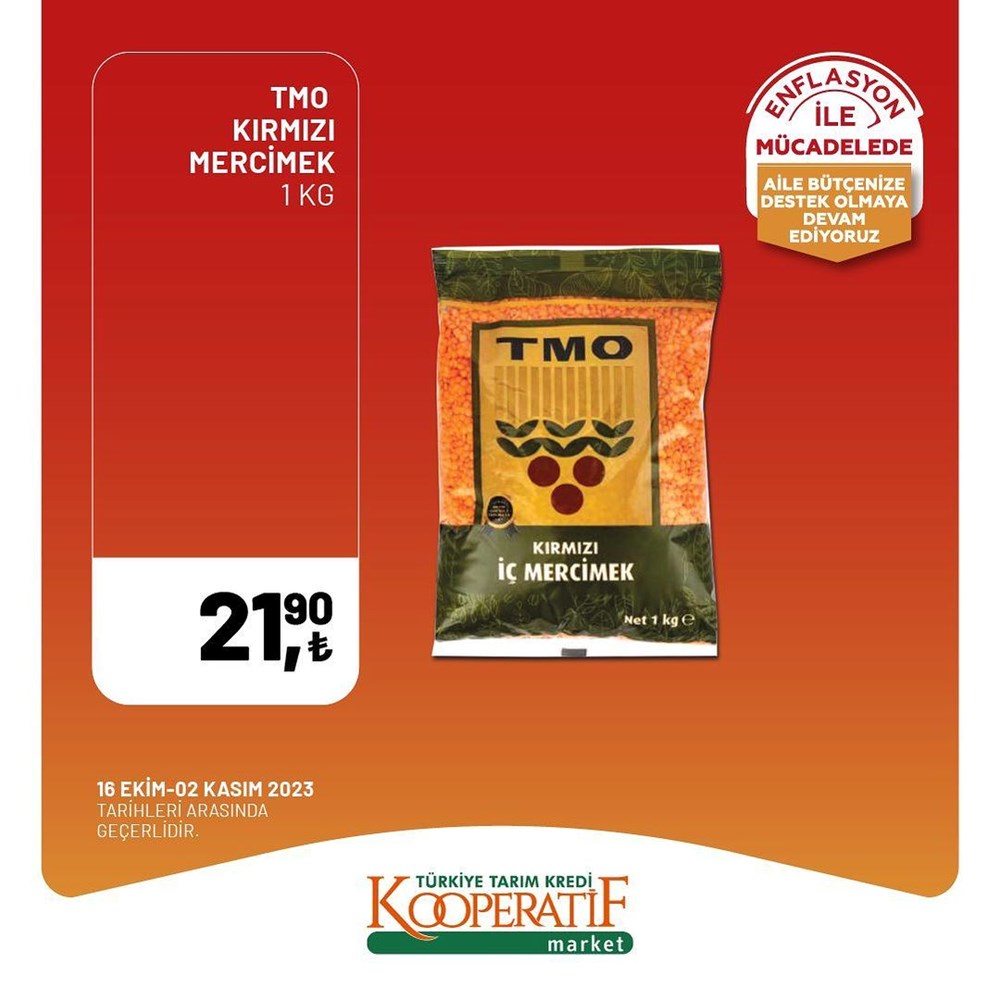 İNDİRİM BUGÜN BAŞLADI! Tarım Kredi Kooperatifi Market İndirim Kataloğu | Siirt Olay Haber Tarım Kredi Kooperatif Market ekim ayına özel yeni indirimli ürünler listesi: Yüzde 50 indirim bugün başlıyor (16 Ekim-2 Kasım 2023 Tarım Kredi Market indirimleri) - 52
