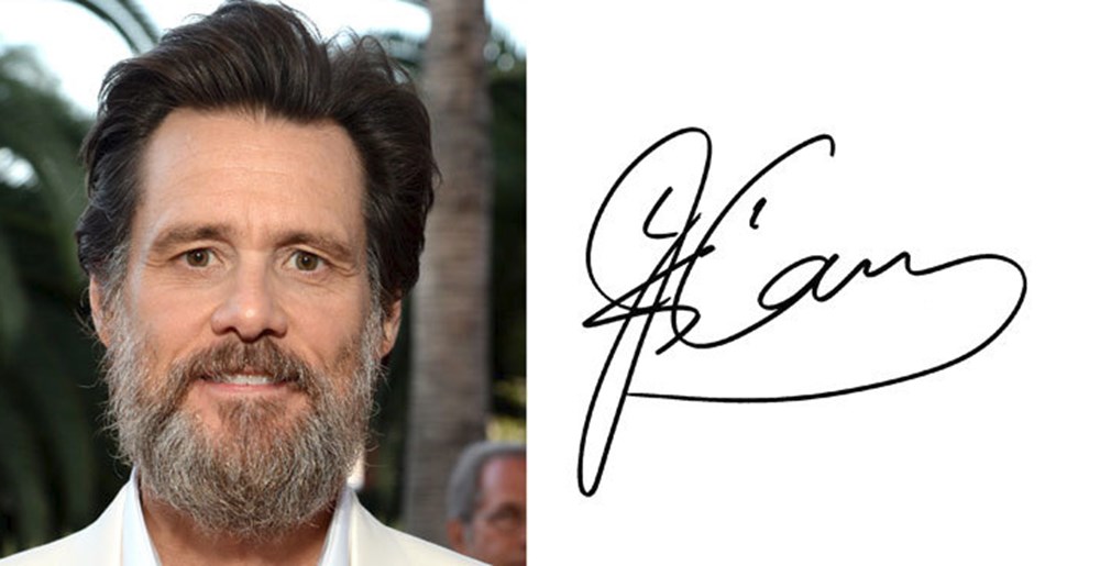 Подписи знаменитостей. Роспись Джима Керри. Подпись Джима Керри. Jim Carrey Autograph. Автограф Джима Керри.