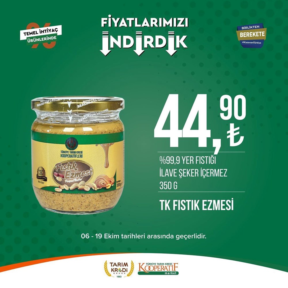 İNDİRİM BUGÜN BAŞLADI! Tarım Kredi Kooperatifi Market İndirim Kataloğu | Siirt Olay Haber Tarım Kredi Kooperatif Market ekim ayına özel yeni indirimli ürünler listesi: Yüzde 50 indirim bugün başlıyor (16 Ekim-2 Kasım 2023 Tarım Kredi Market indirimleri) - 86