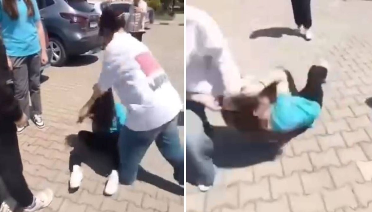 Ortaokul öğrencisi arkadaşını dövdü