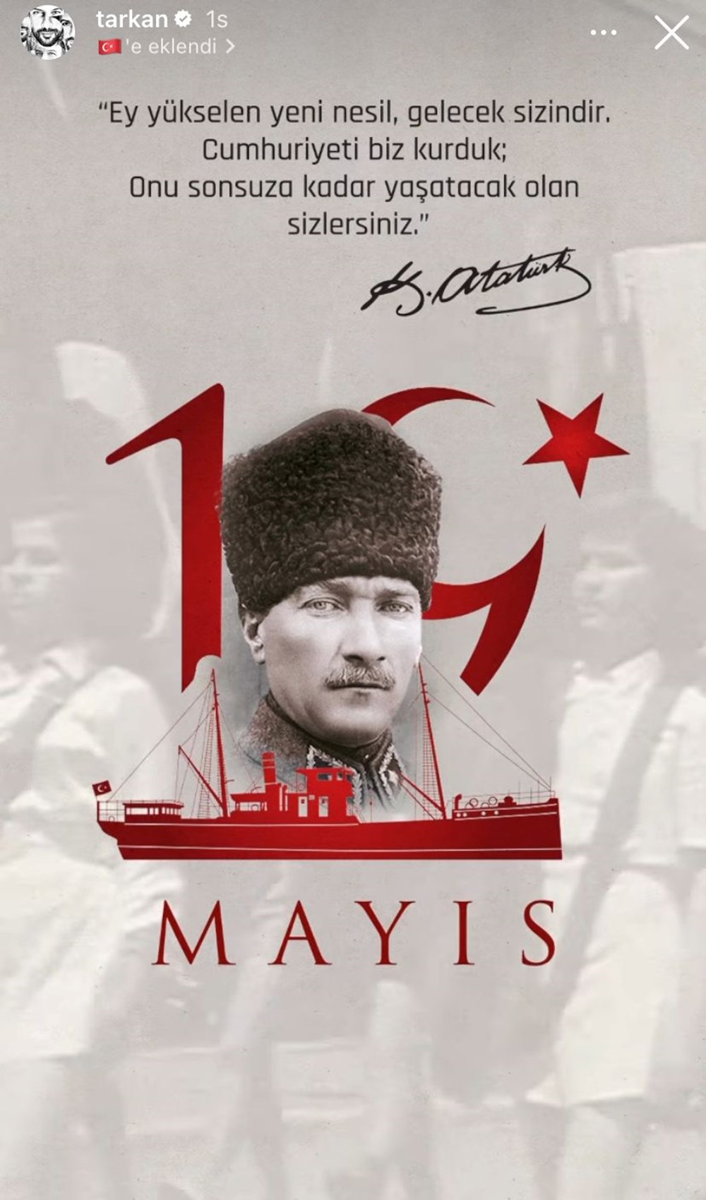 Ünlülerden 19 Mayıs Atatürk'ü Anma Gençlik ve Spor Bayramı mesajları - 3