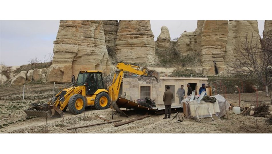 Kapadokya'da son 5 ayda 101 yapı yıkıldı