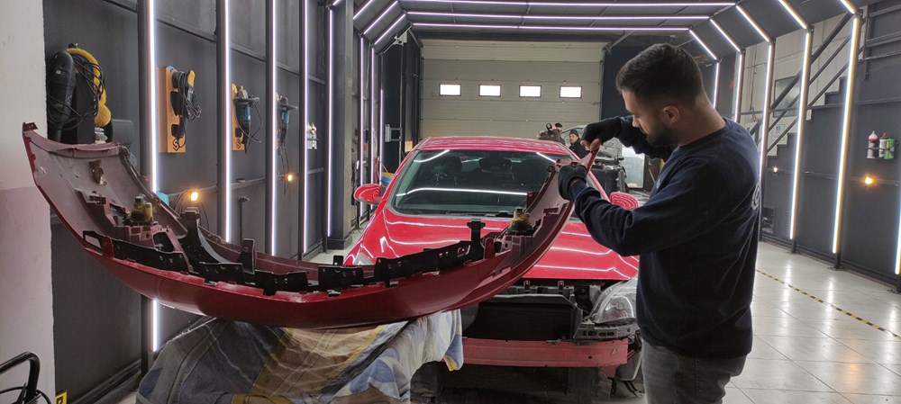 Kar kazaları artırdı, kaportacılarda araç koyacak yer kalmadı - 3