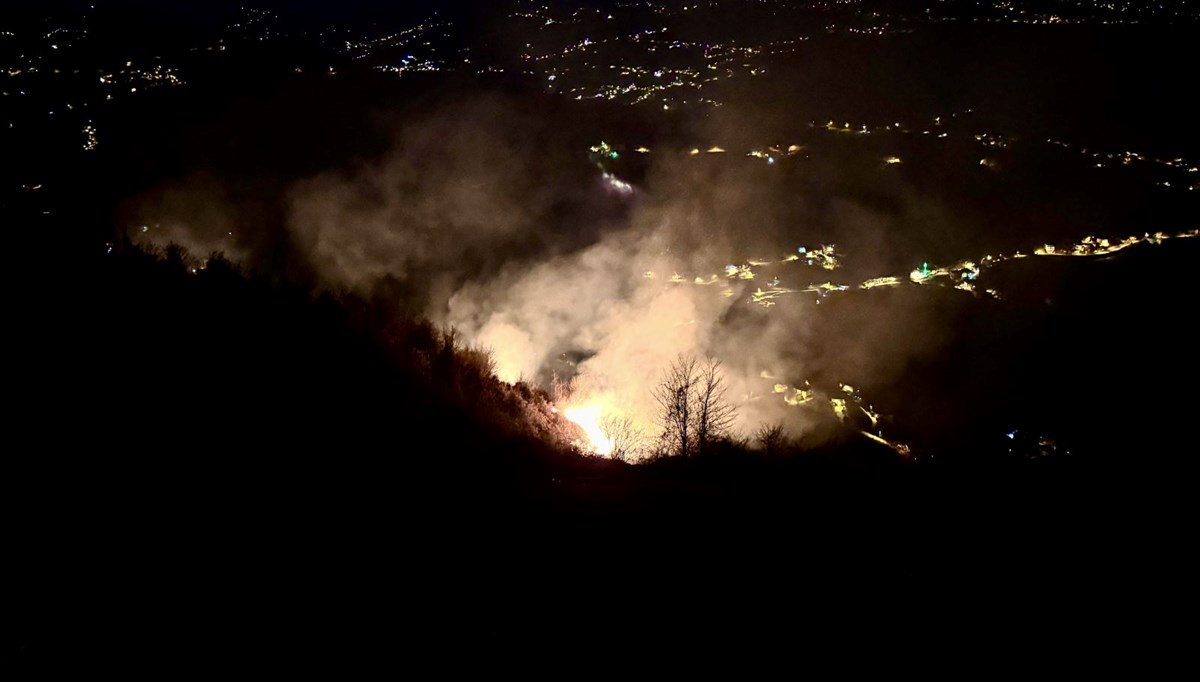 Trabzon'da örtü yangını Trabzon'da örtü yangını