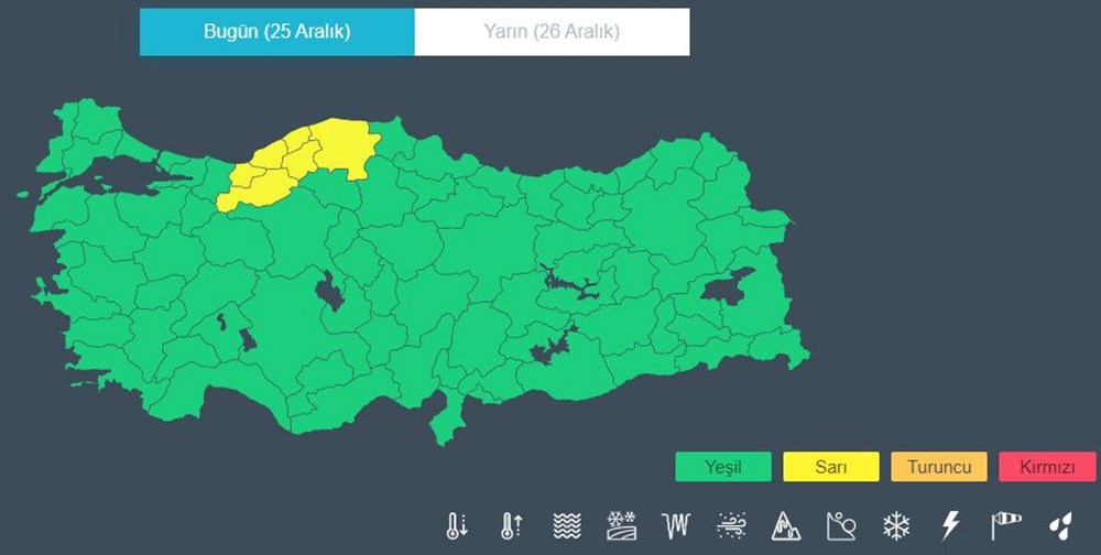 6 il için 'kuvvetli kar' uyarısı (Meteoroloji'den yeni hava durumu raporu) - 5