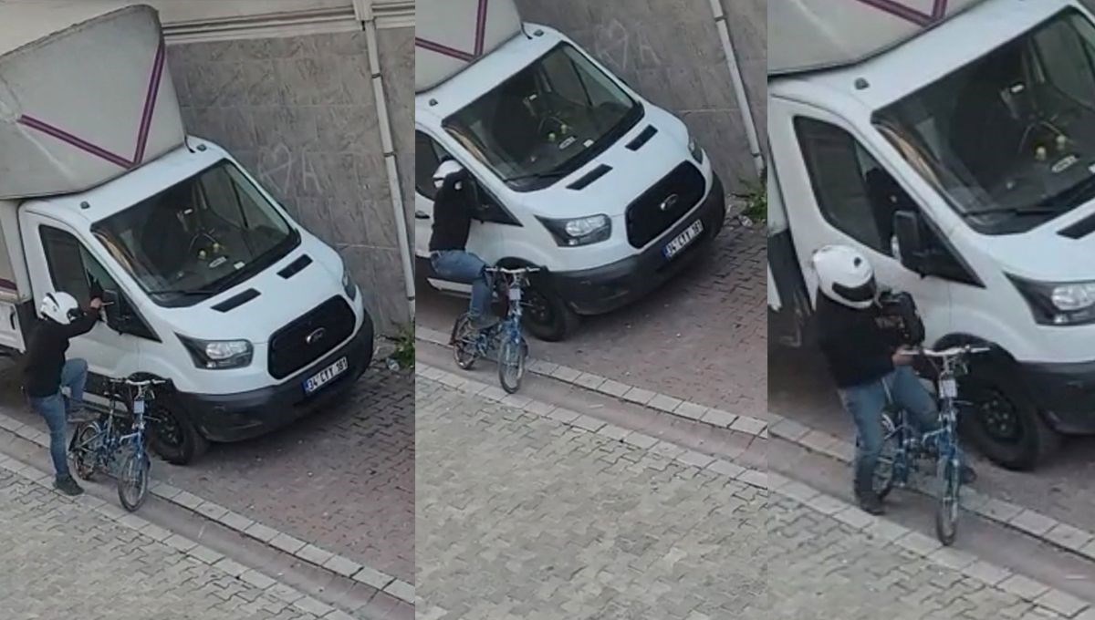 İstanbul'da matkap hırsızı kamerada: Yere düşürdü, tekrar alıp kaçtı