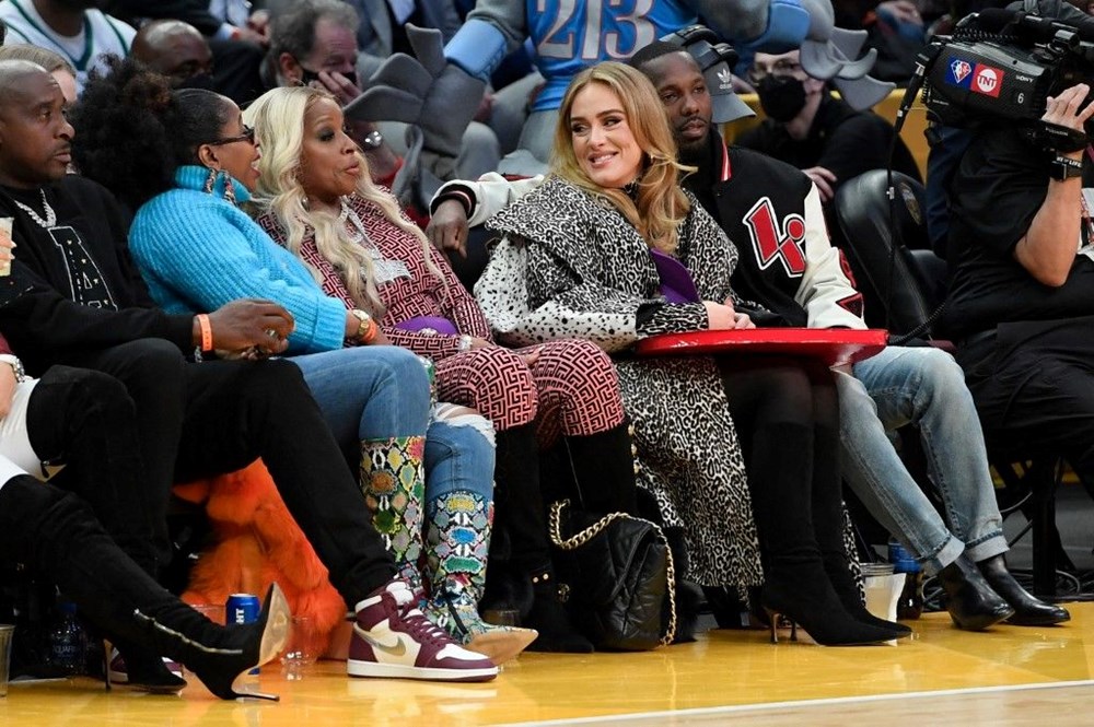 Adele sevgilisi Rich Paul ile NBA All Star maçında - 3