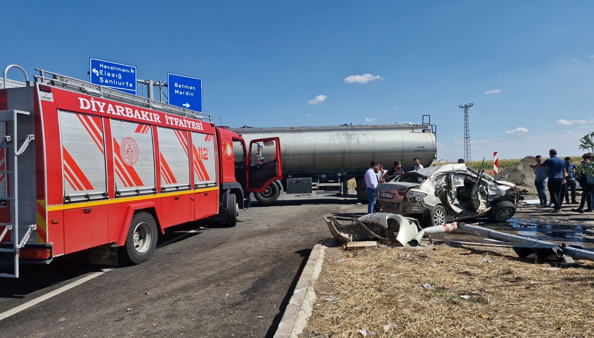 Tanker ile otomobil çarpıştı: 2'si ağır 4 yaralı