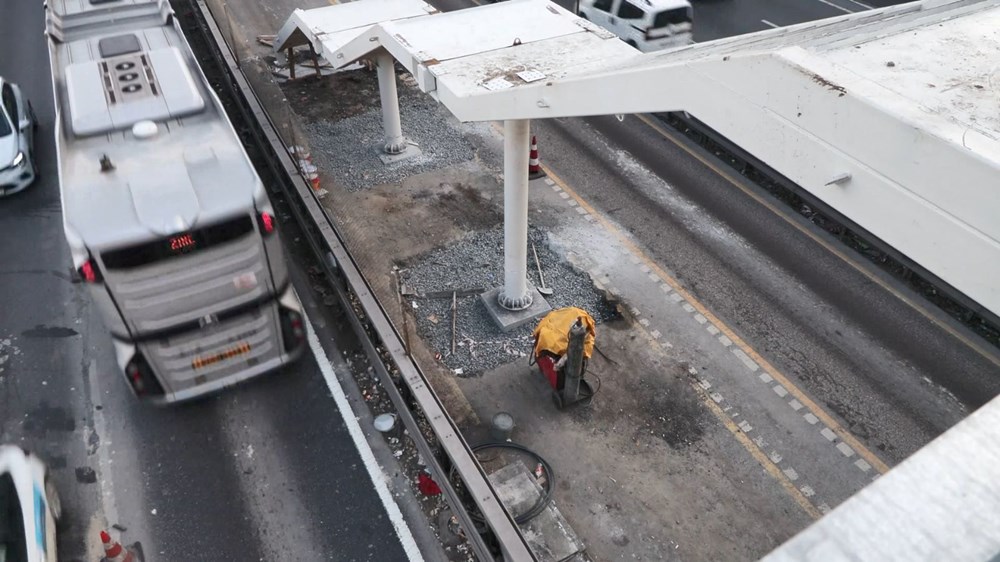 Beşyol metrobüs durağında 45 gün sürecek yenileme çalışması - 2