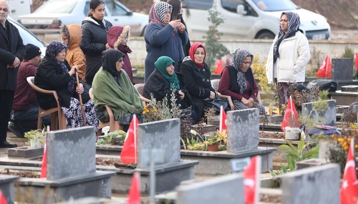 Depremde hayatını kaybedenler mezarları başında anıldı Depremde hayatını kaybedenler mezarları başında anıldı