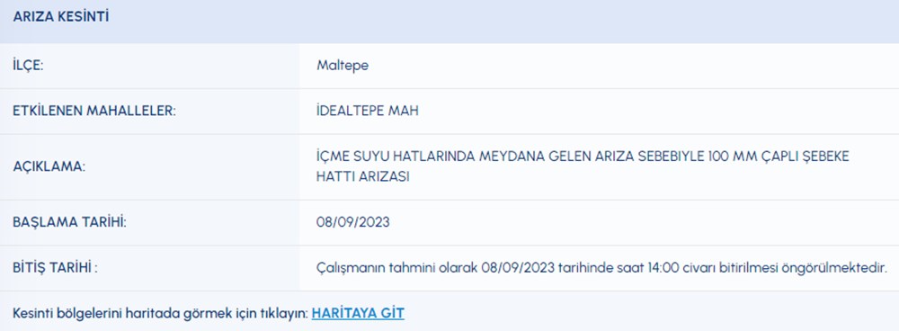 İstanbul'un 6 ilçesinde su kesintisi: Sular ne zaman gelecek? (8 Eylül İSKİ su kesintisi listesi) - 4