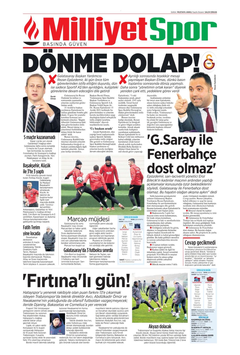 Günün spor manşetleri (18 Aralık 2021) - 9