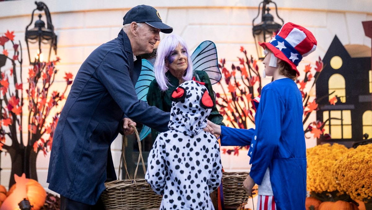 ABD Başkanı Joe Biden ile eşi Jill Biden'ın Cadılar Bayramı