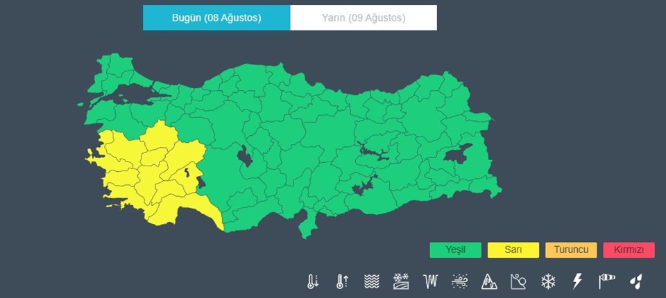 Meteoroloji'den 11 il için 'sarı kod'lu uyarı - 1