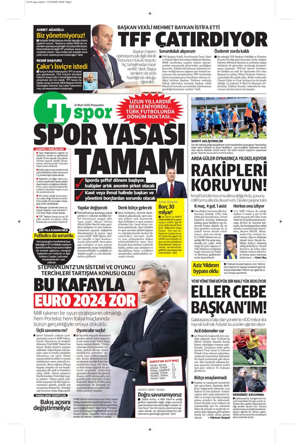 Günün spor manşetleri (31 Mart 2022) - 15