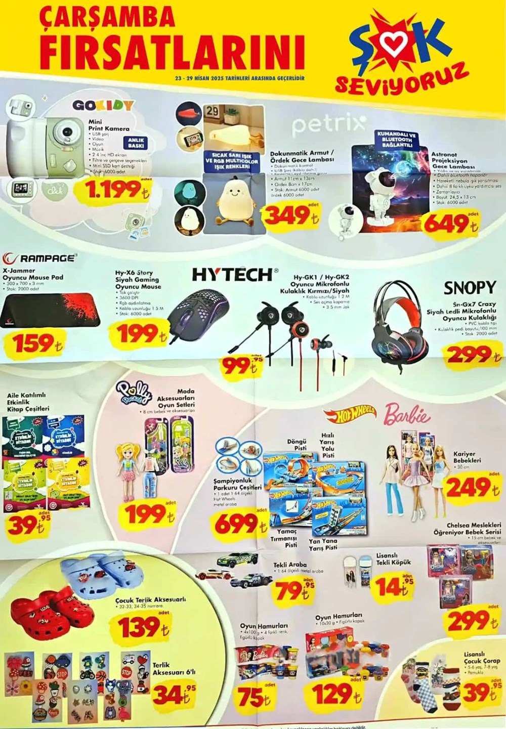 ŞOK 23 Nisan aktüel eserler kataloğu: “Ne Alırsan 100 TL” kampanyası raflara geliyor 73