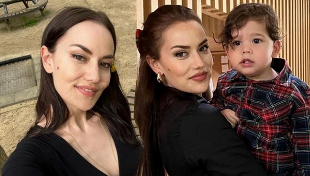 Fahriye Evcen'den oğlu Kerem ile yeni poz
