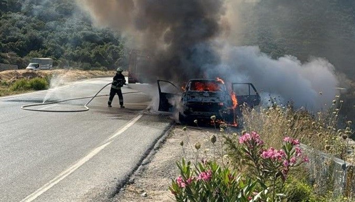 Muğla'da otomonil alev topuna döndü!