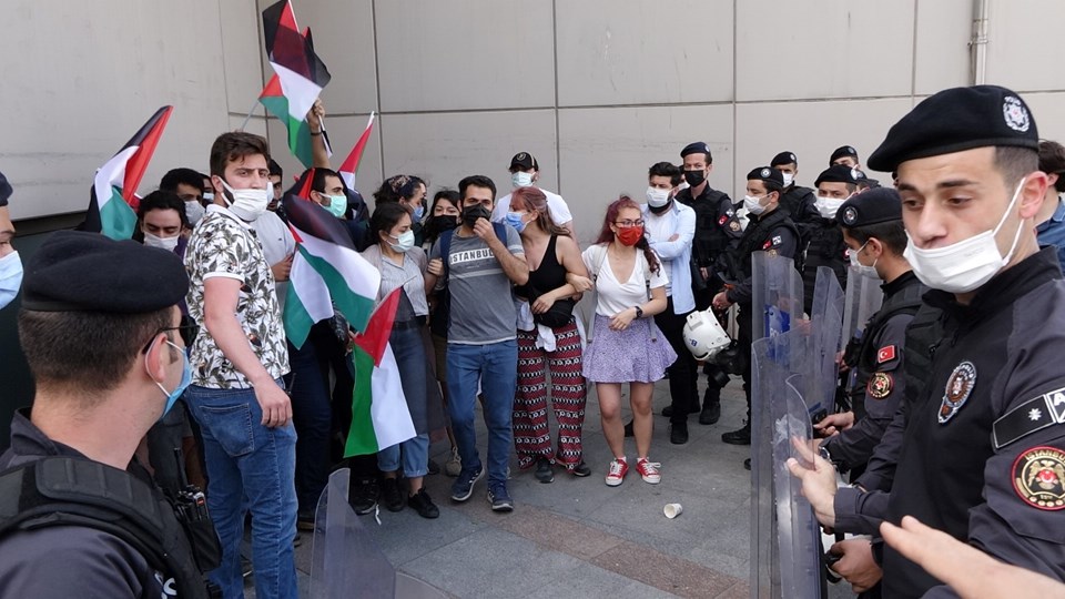 Taksim'deki İsrail protestosunda 15 gözaltı - 1